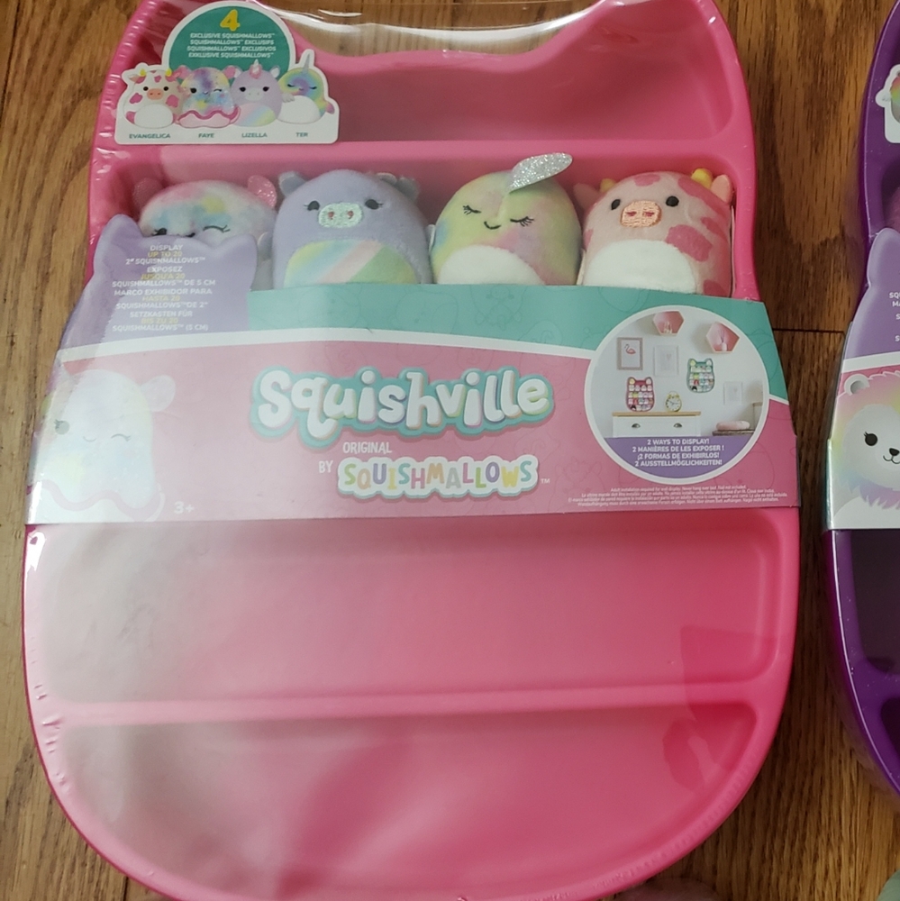 Squishmallow Squishville Display Case Pink NEW